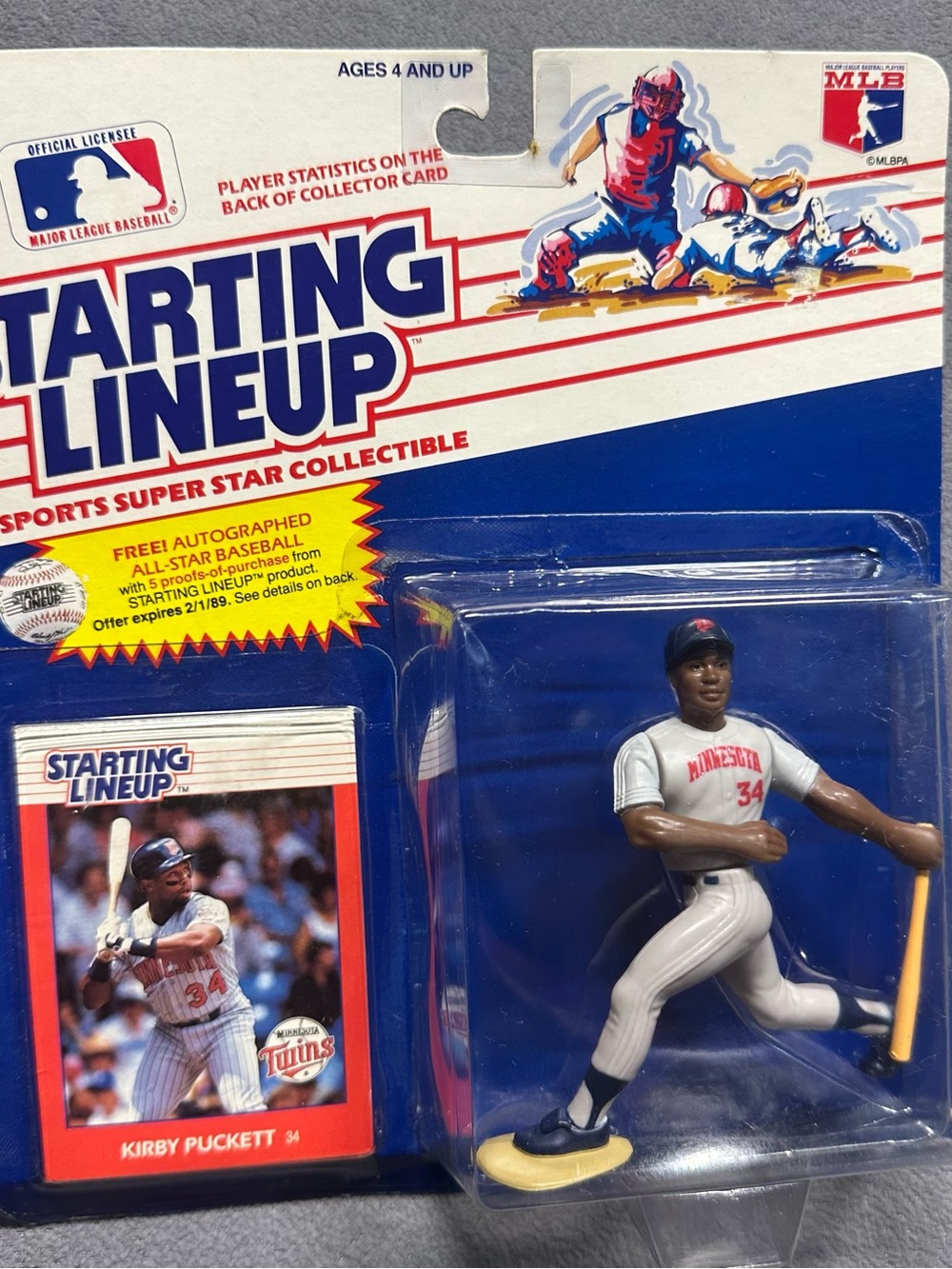 Starting Lineup Kirby Puckett Collectible Figure - White/Blue